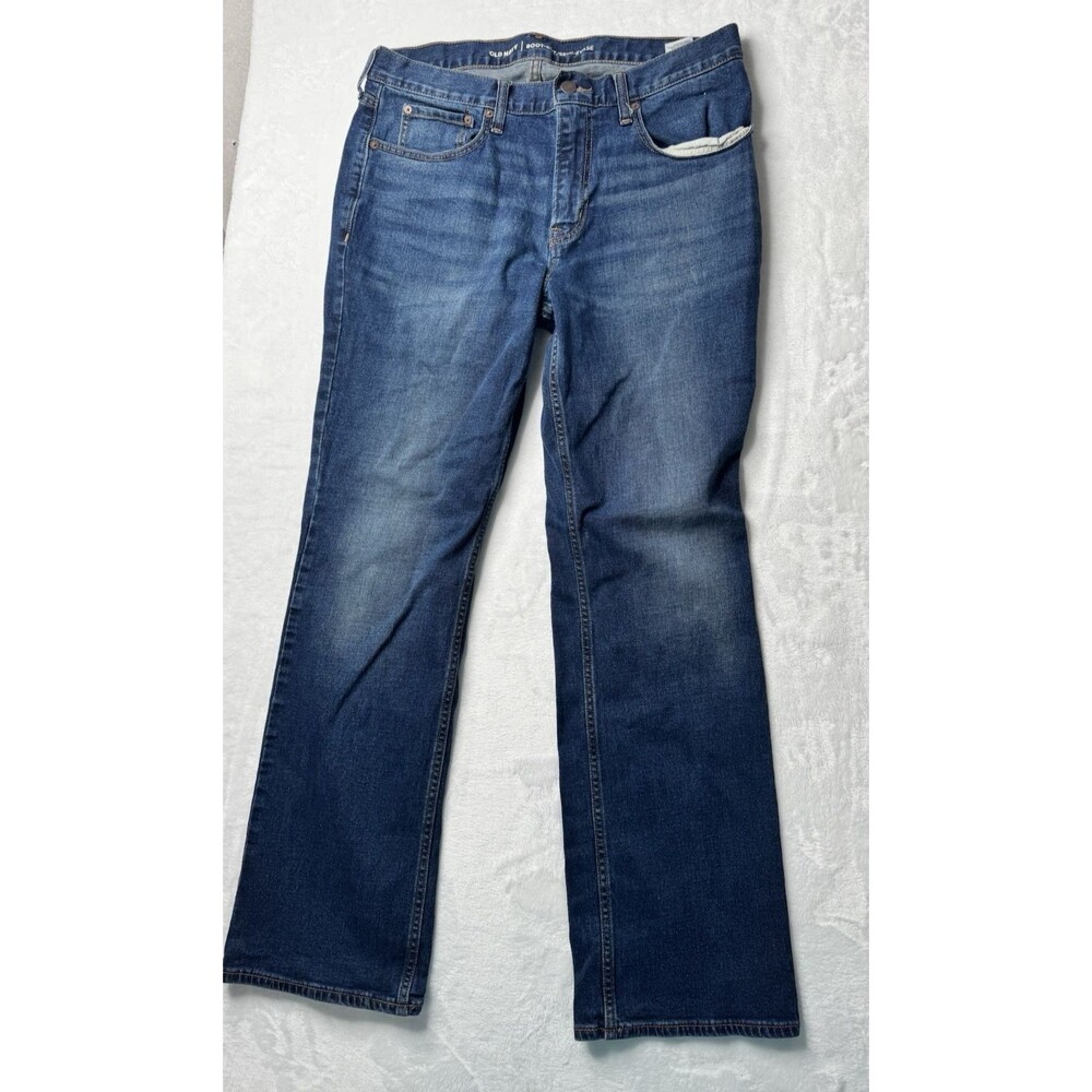 Old Navy Size 34X32 Mens Bootcut Jeans (Actual Inseam 30.5) Dark Wash